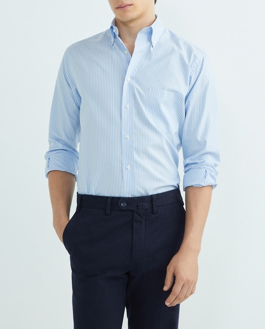 Imagen 0 de Camisa vestir de hombre de hombre manga larga rayas