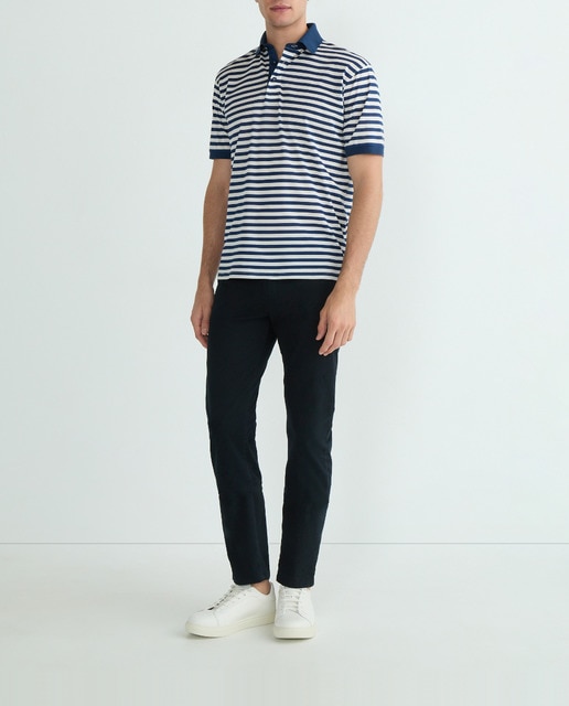 Imagen 0 de Polo de hombre manga corta raya horizontal sin bolsillo