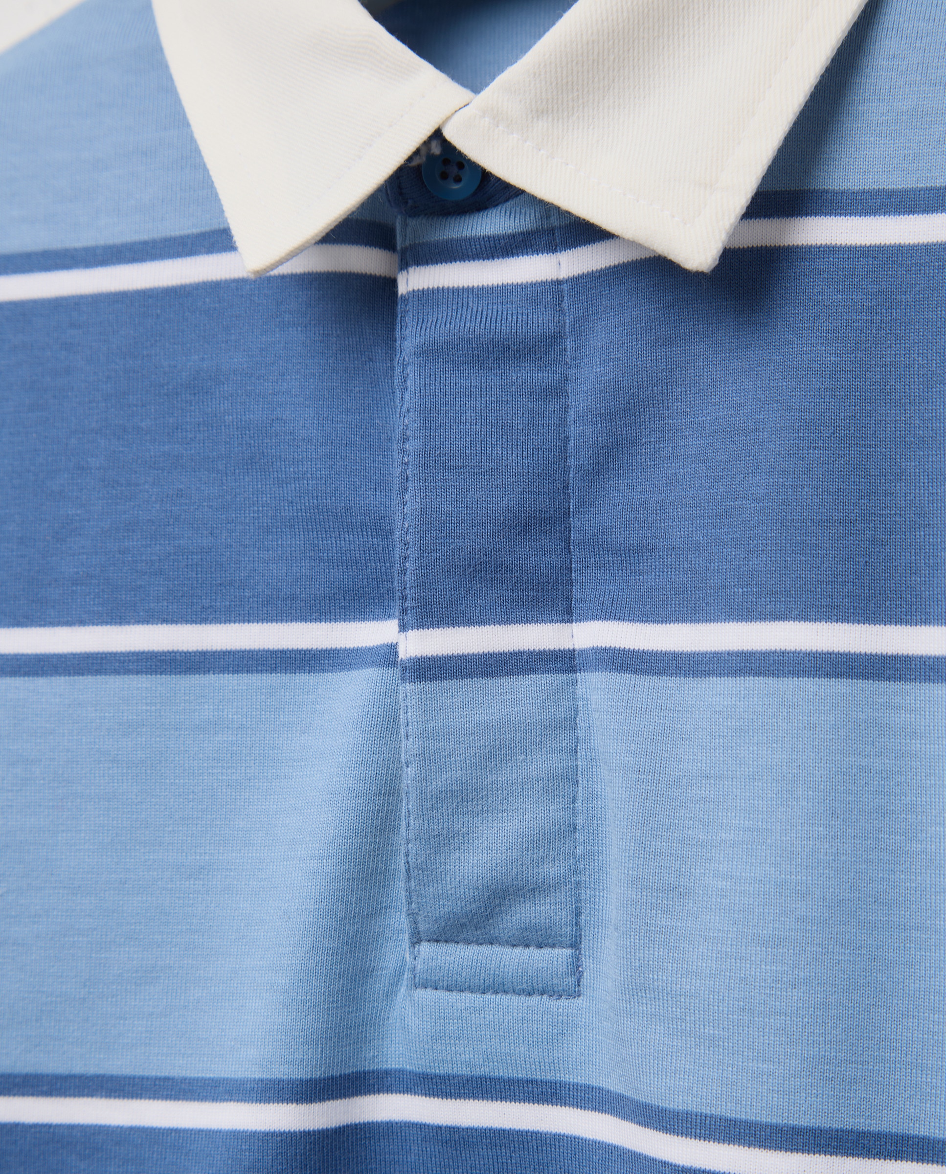 Sudadera de niño cuello polo rayas 430 Azul oscuro-3