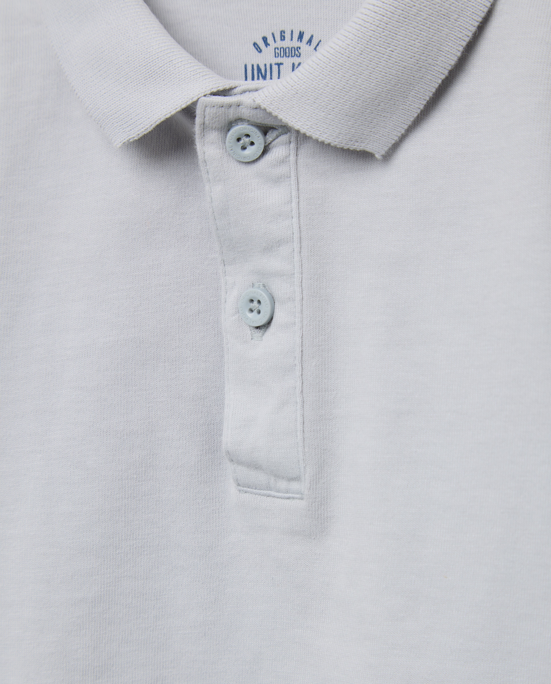 Polo de bebé algodón lavado manga corta 410 Azul claro-3