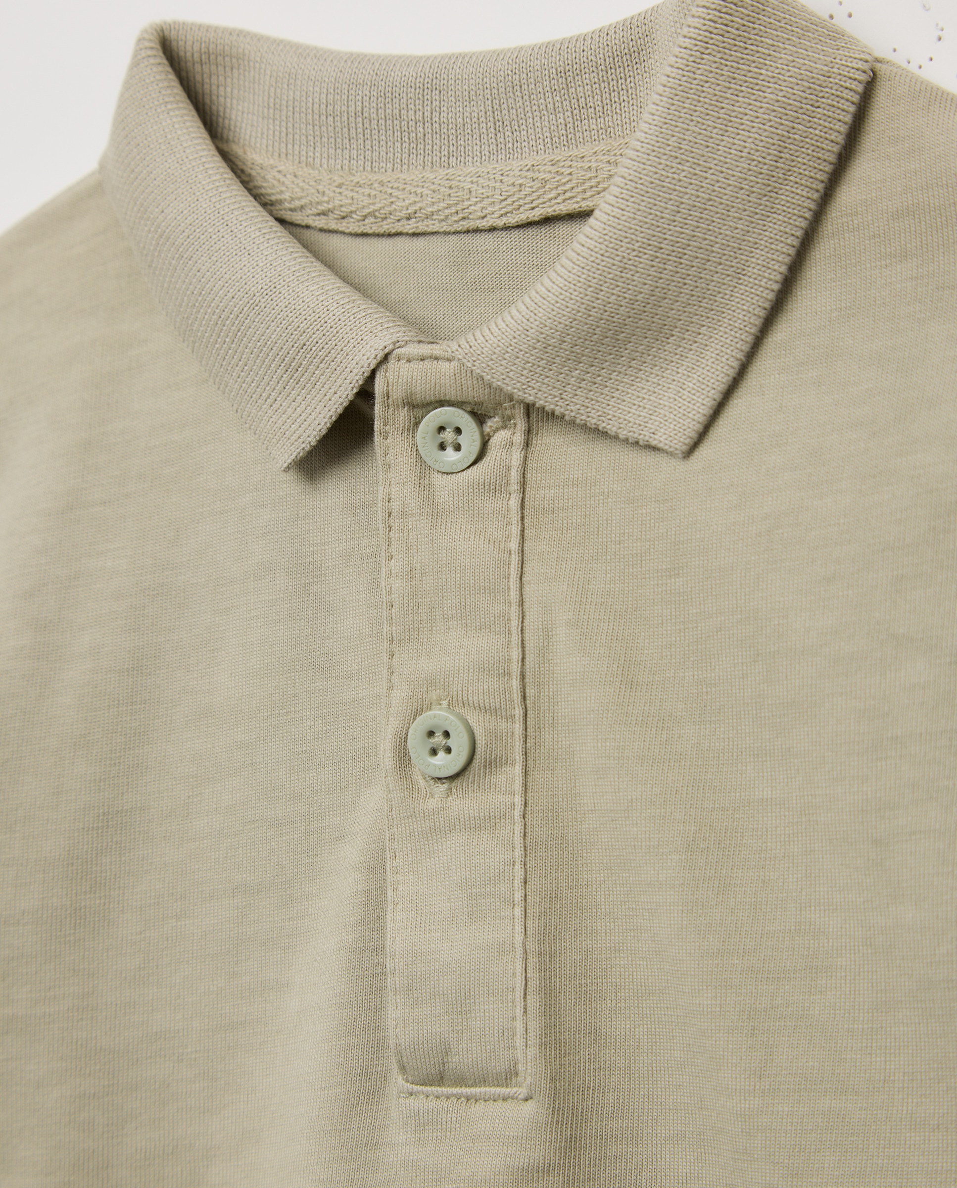 Polo de bebé algodón lavado manga corta 520 Kaki-3