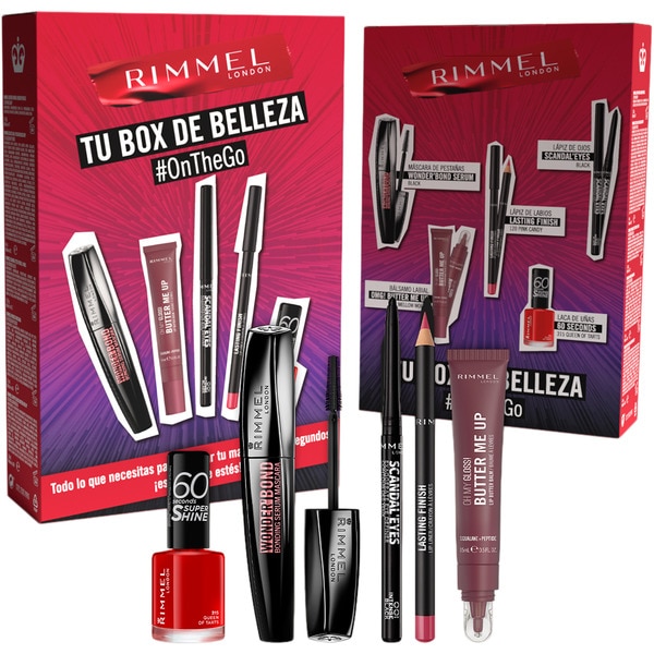 Etui On The Go mit Wimperntusche, Kajalstift, Lippenstift, Lippenbalsam und Nagellack