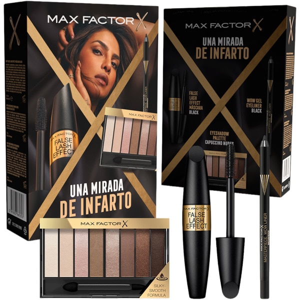 Euti Atemberaubender Blick mit Wimperntusche Black, Wow Gel Eyeliner Black und Eyeshadow Palette Capuccino Nudes