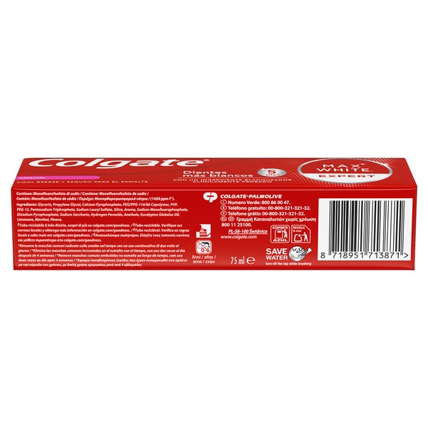 Expert Original whitener toothpaste tube 75 ml whiter teeth in 5 days