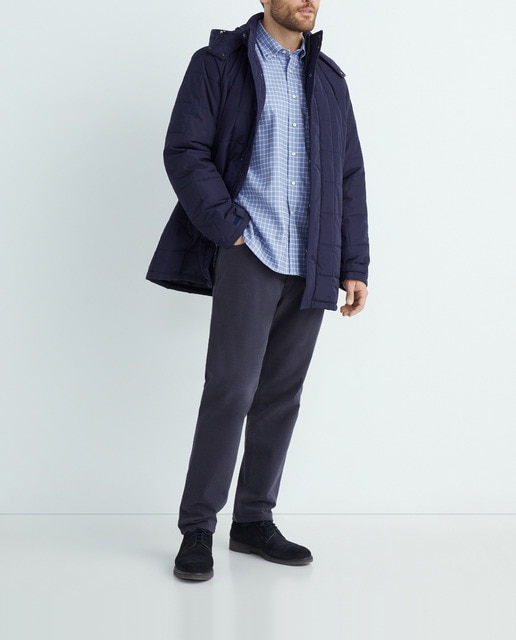 Imagen 0 de Parka larga hombre regular con capucha tallas grandes