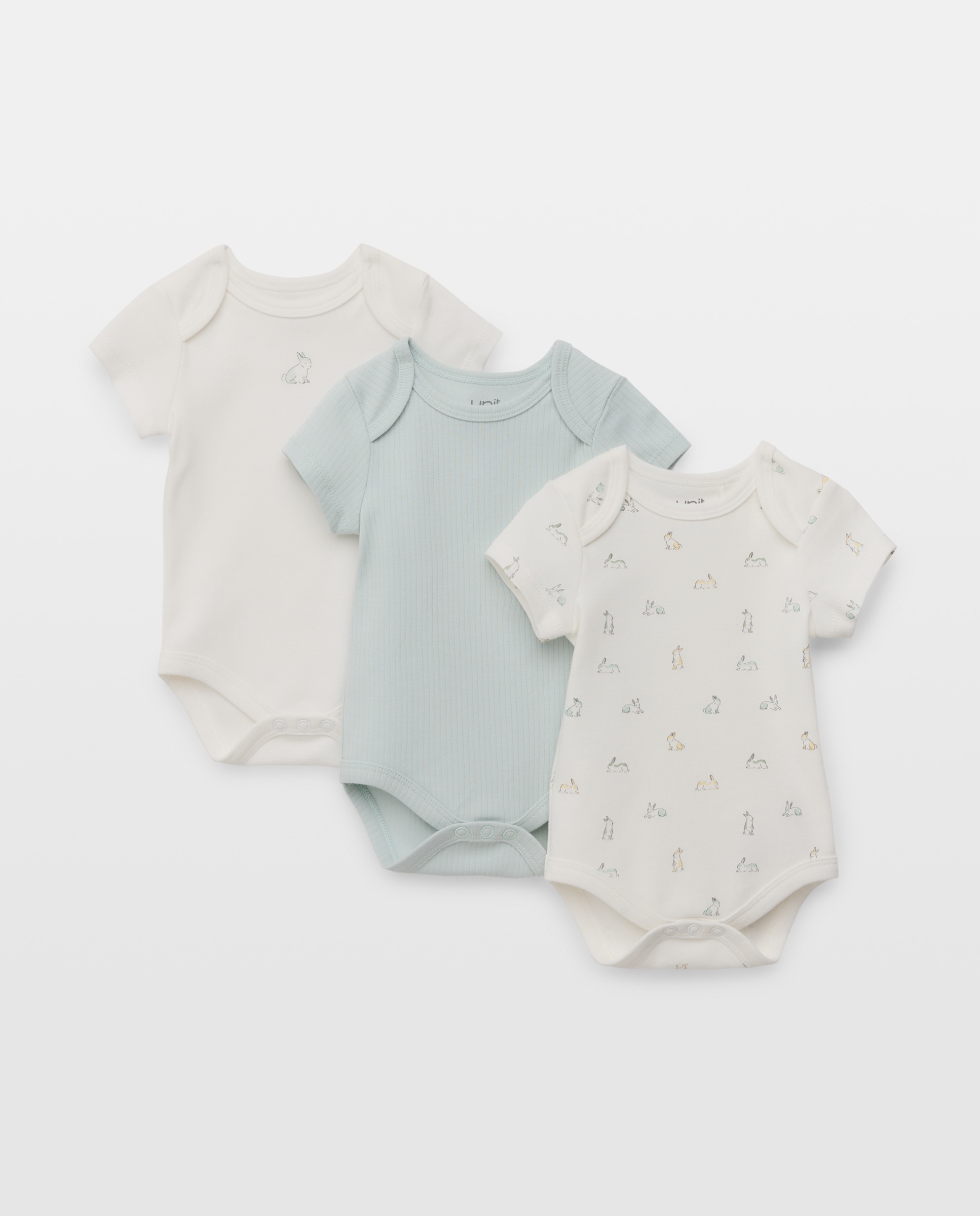 Imagen 0 de Pack 3 bodies de bebé manga corta