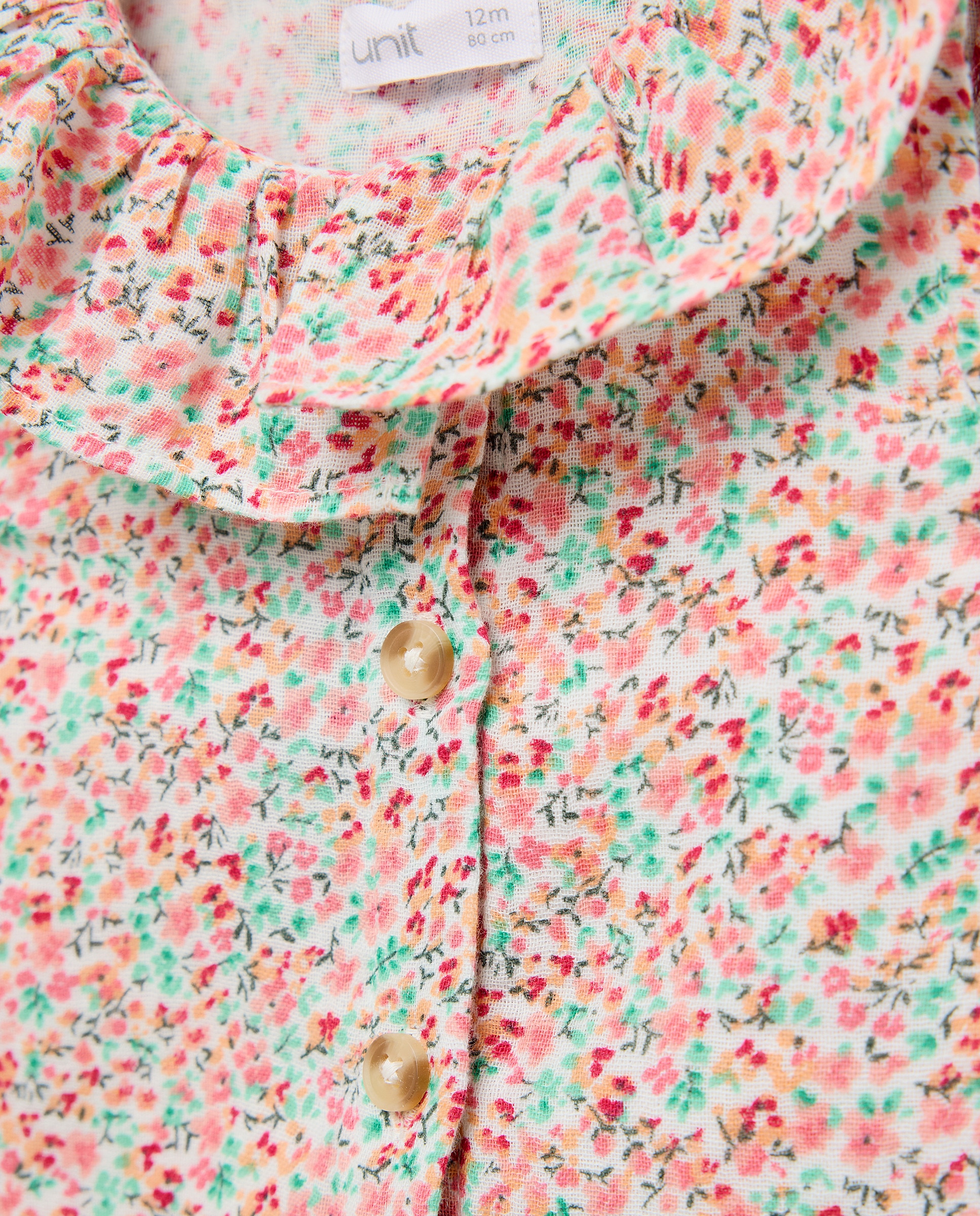 Blusa bebé niña de lino set Blanco roto-3