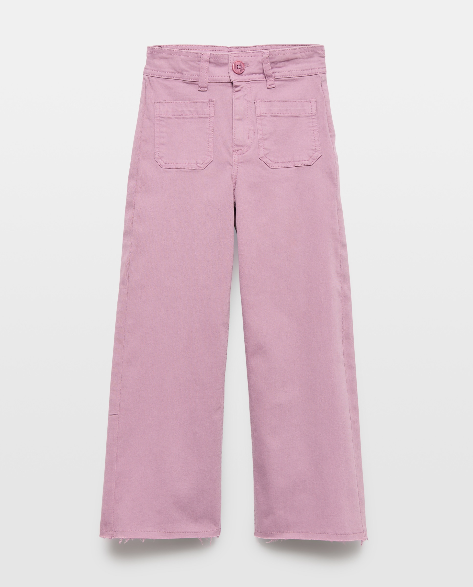 Pantalón niña ancho culot Morado-1