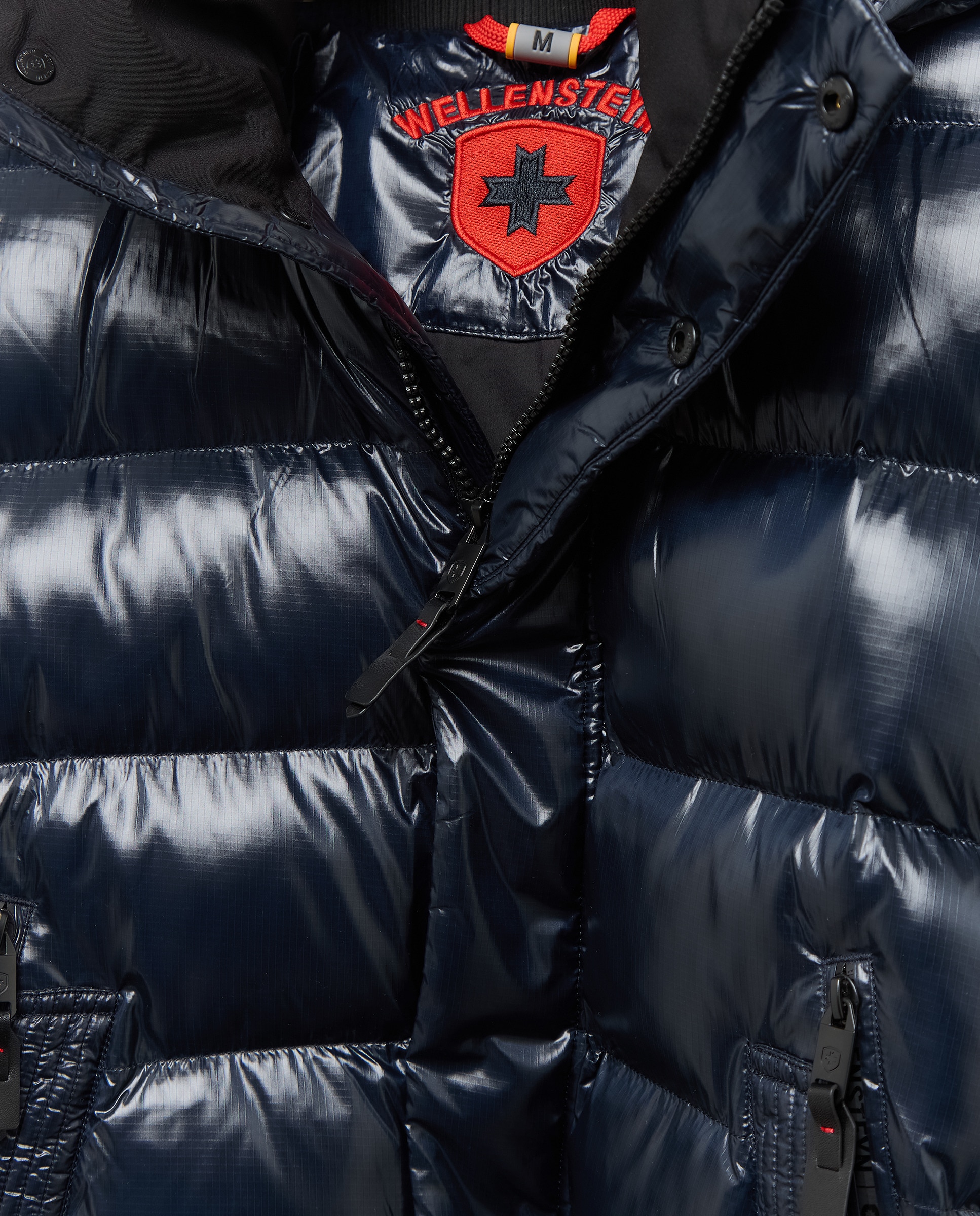 Parka Acolchoada com Capuz Desmontável Azul-marinho-6