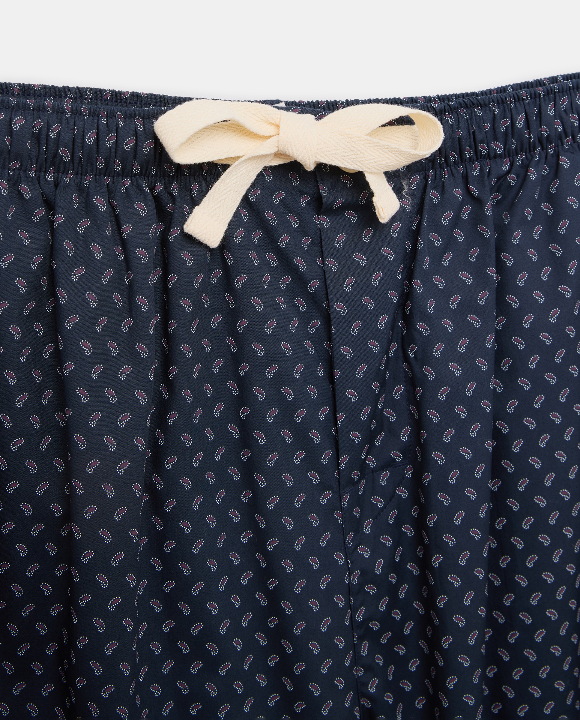 Pijama de Popelina em Tecido Paisley Azul-marinho-4