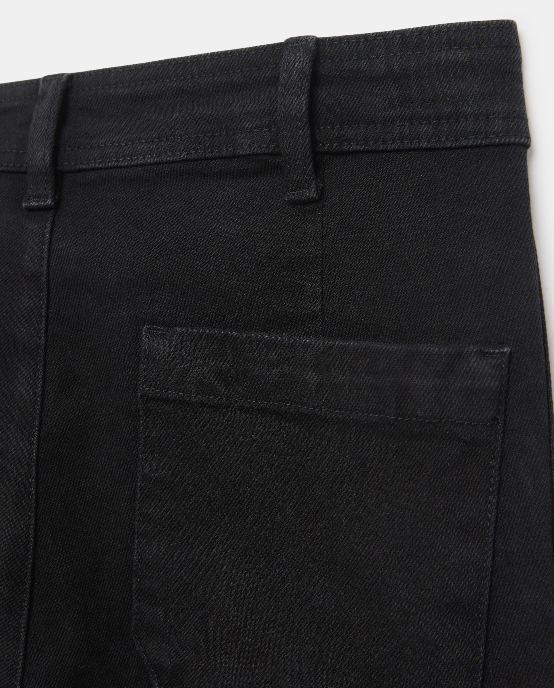 Denim wide-leg tachas de mujer Negro intenso-5