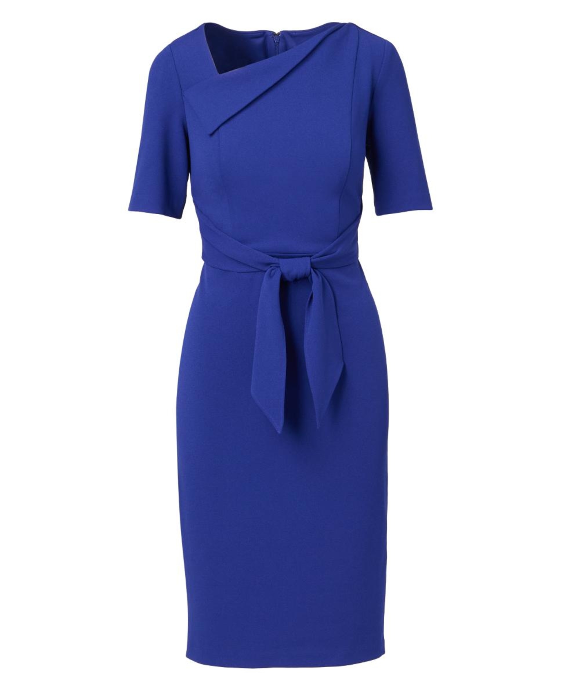Vestido curto assimétrico Azul-índigo-5