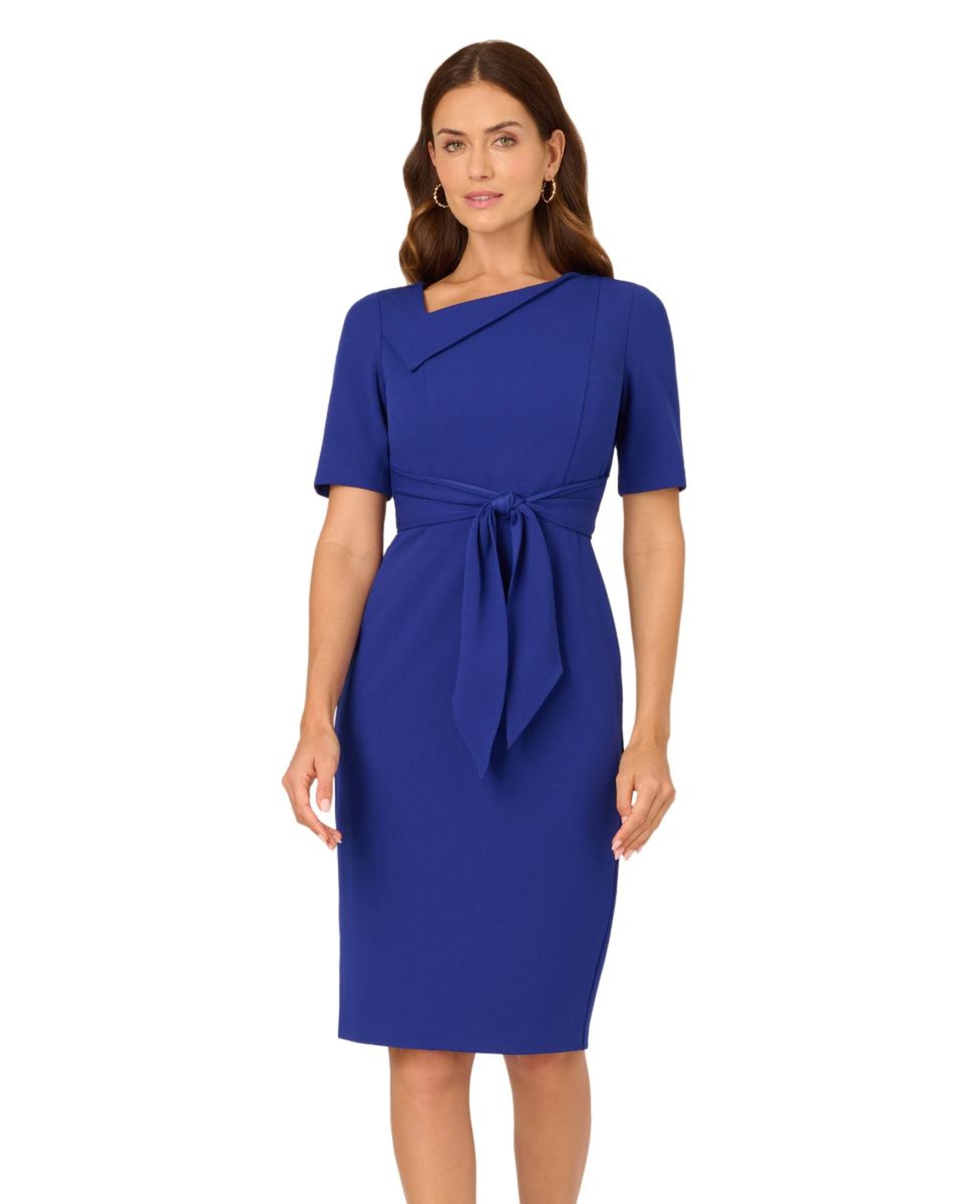 Vestido curto assimétrico Azul-índigo-3