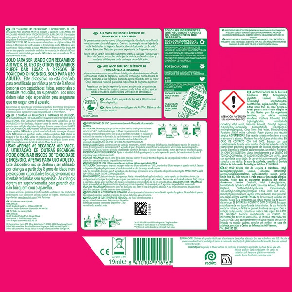 Elektrischer Lufterfrischer intelligenter Diffusor Kirschblüte & Himbeere mit ätherischen Ölen Gerät + Nachfüllpackung