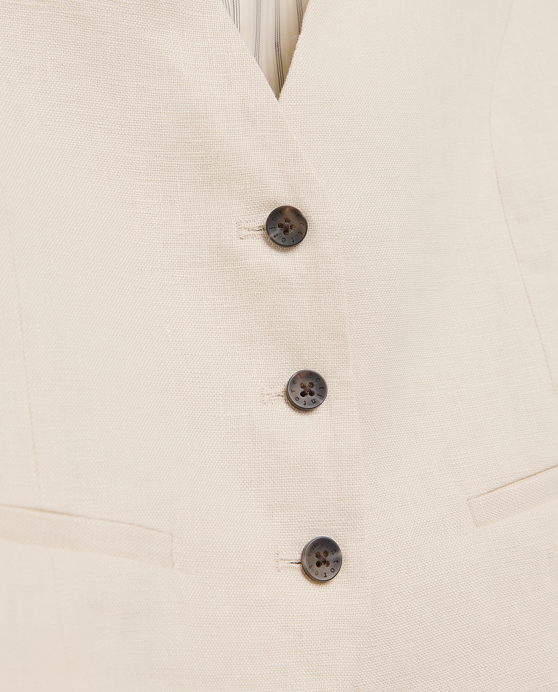 Colete de Linho 120 Cru-6