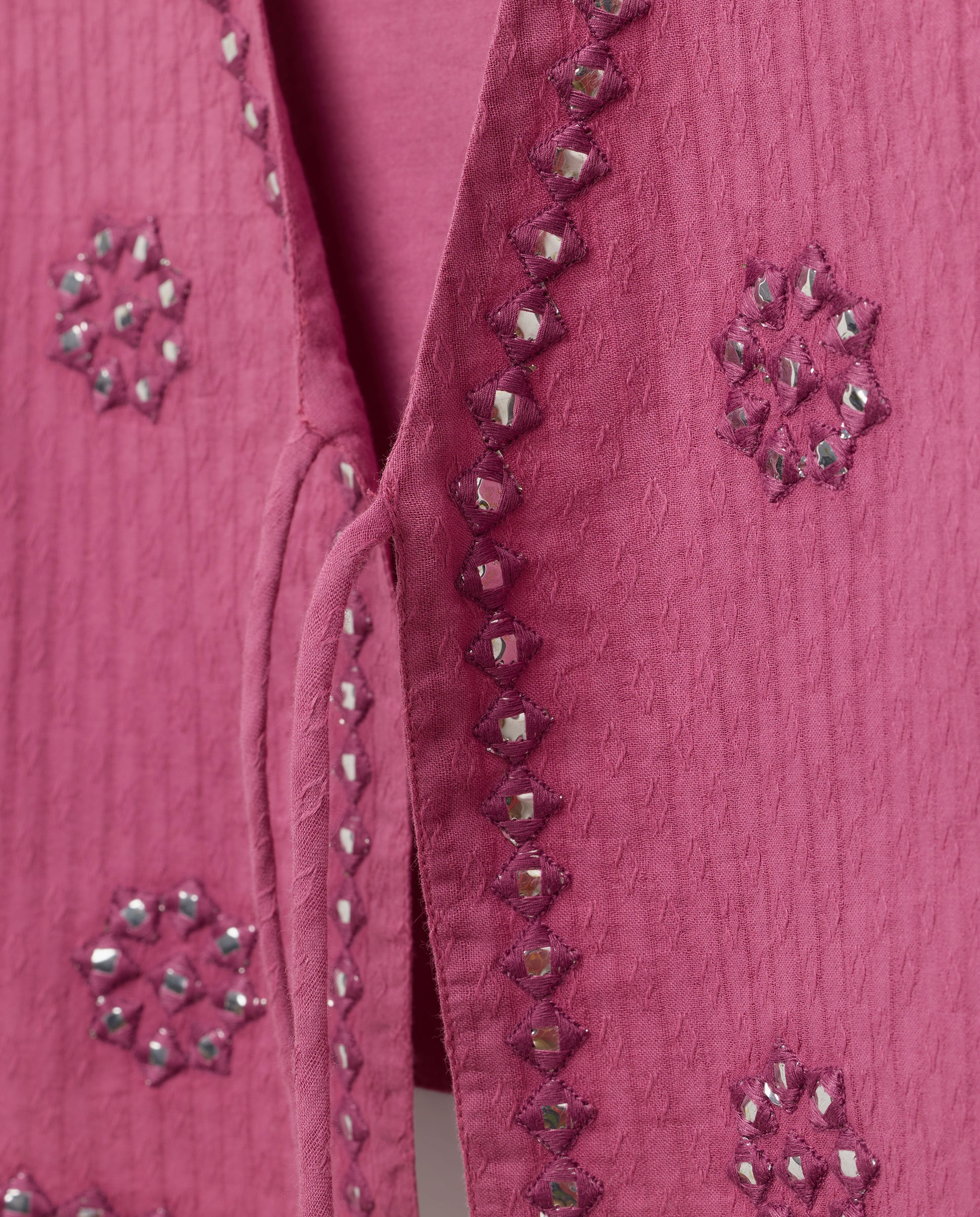 Colete com Laços com Espelhos 230 Rosa Escuro-5