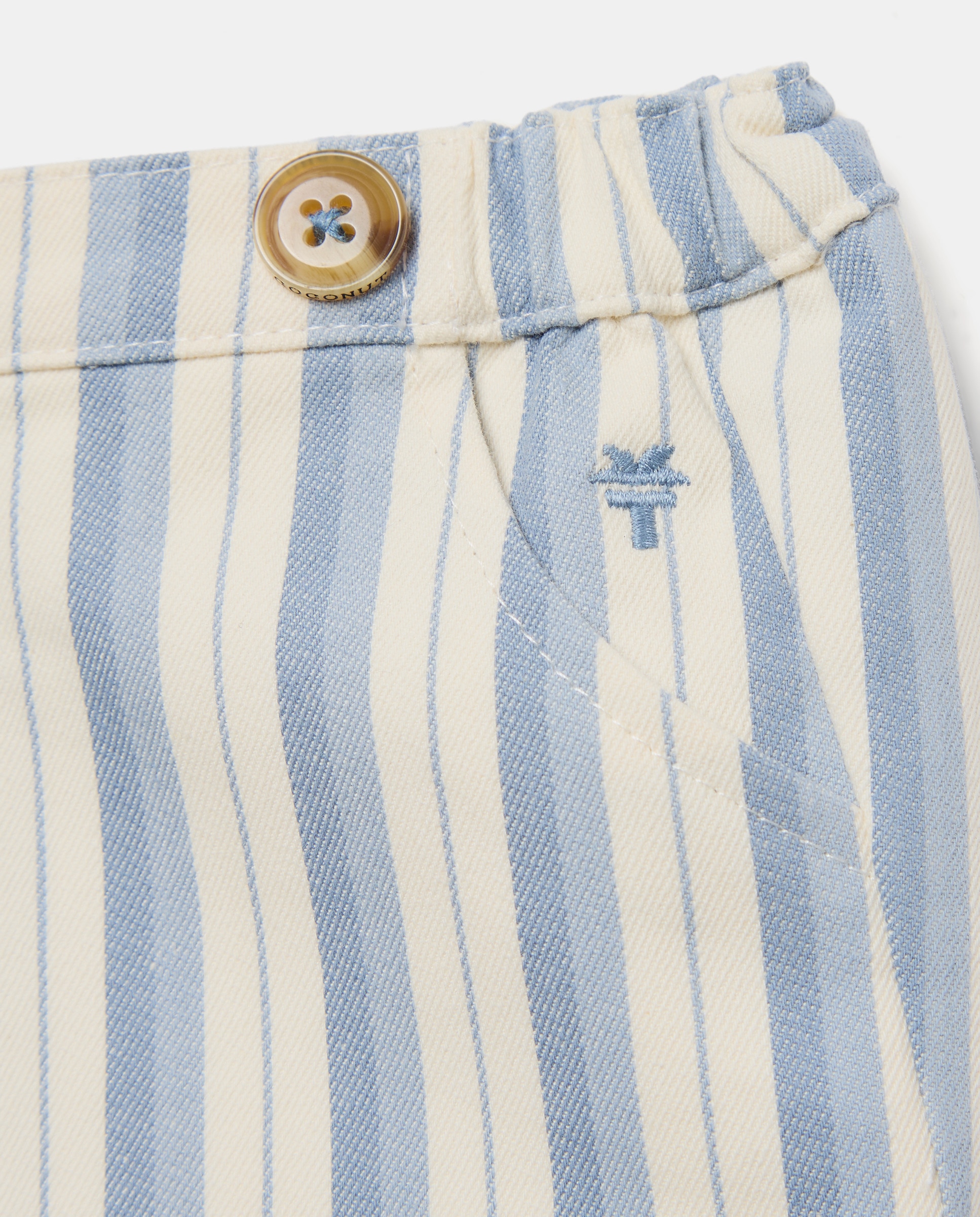 Bombachas de Sarja de Bebé às Riscas Azul-3