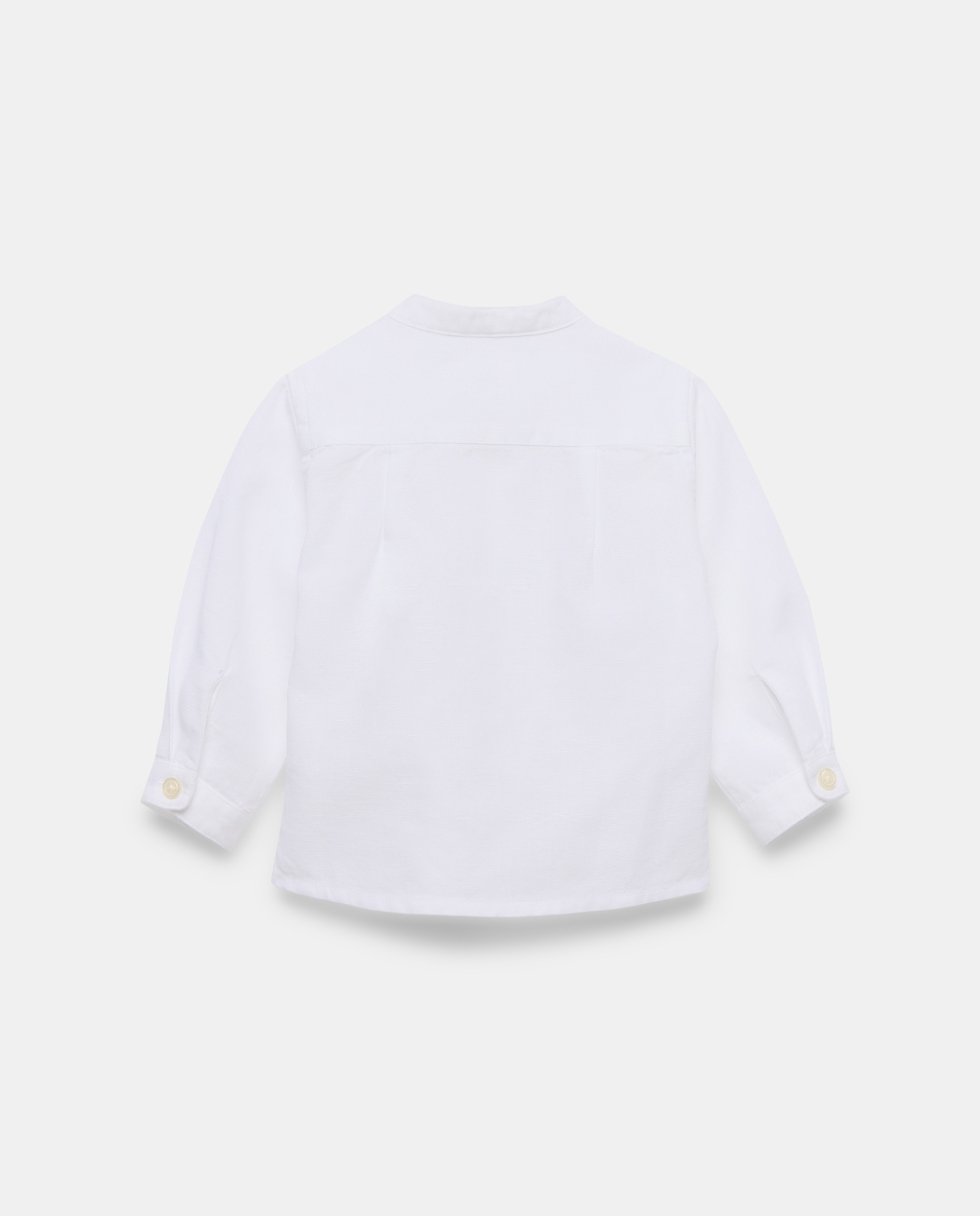 Camisa de Manga Comprida com Tira Guayabera de Bebé Branco-2