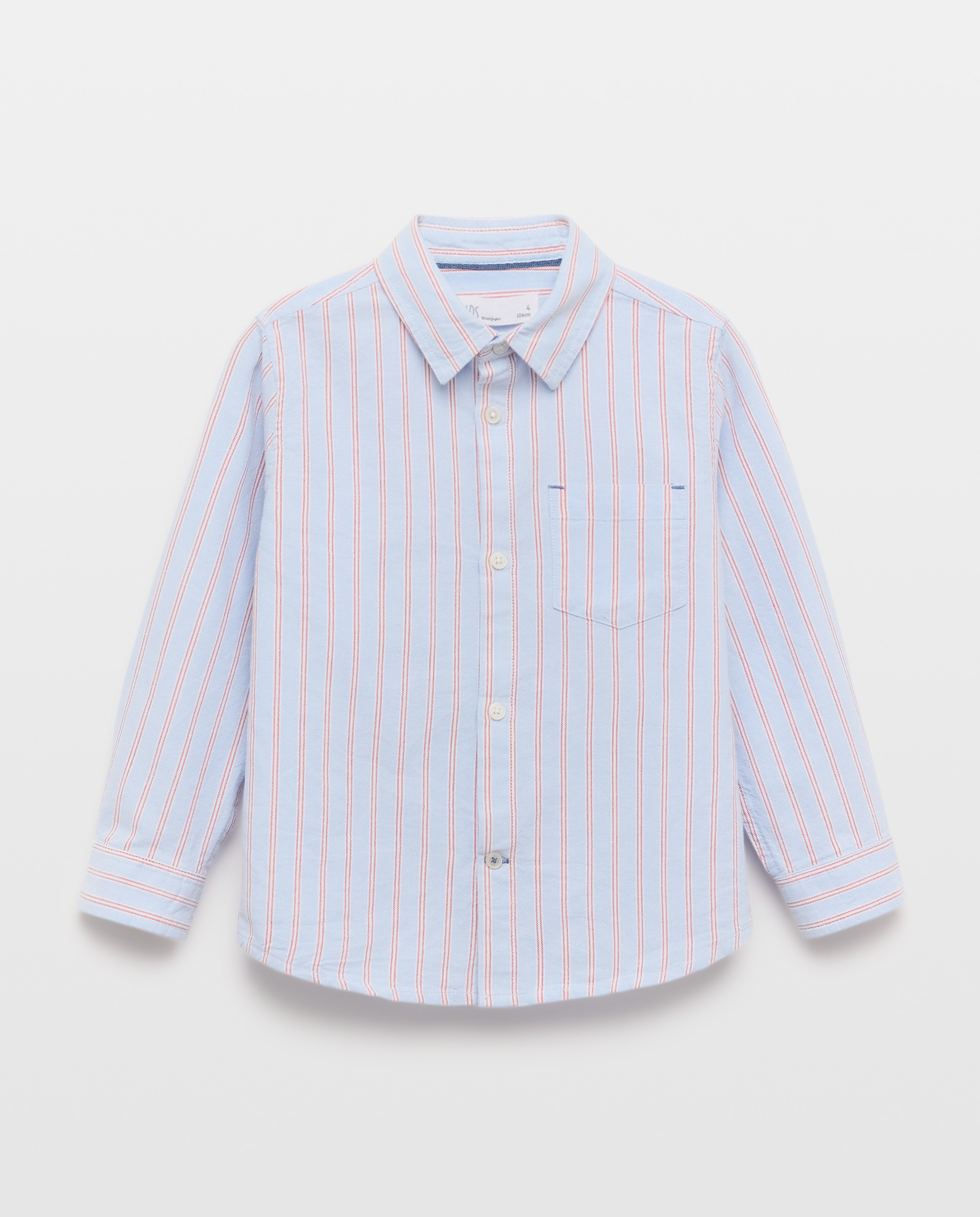 Imagem 0 de Camisa Oxford com Manga Comprida e Risca