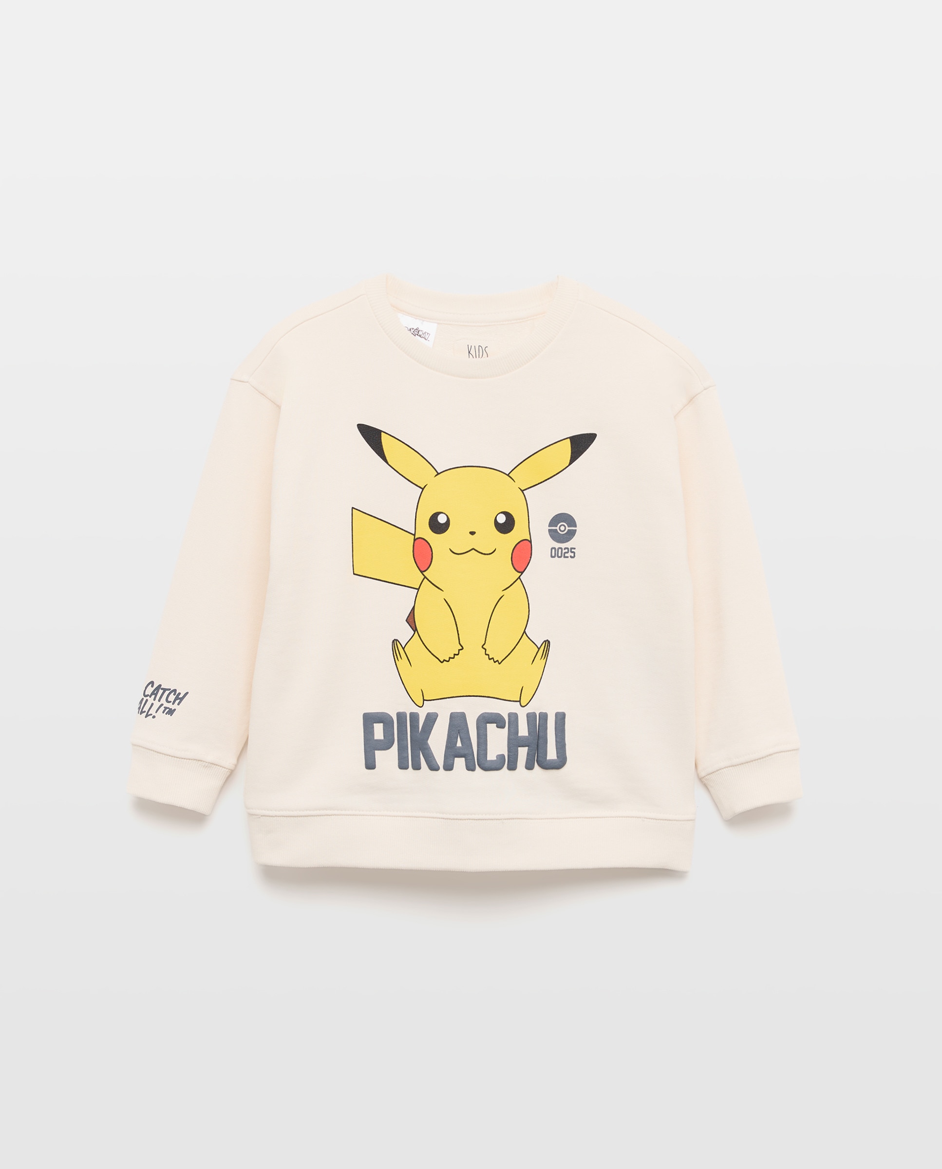 Sweatshirt Fechada sem Capuz com Estampado Pokémon Kids El Corte Inglés Branco-5