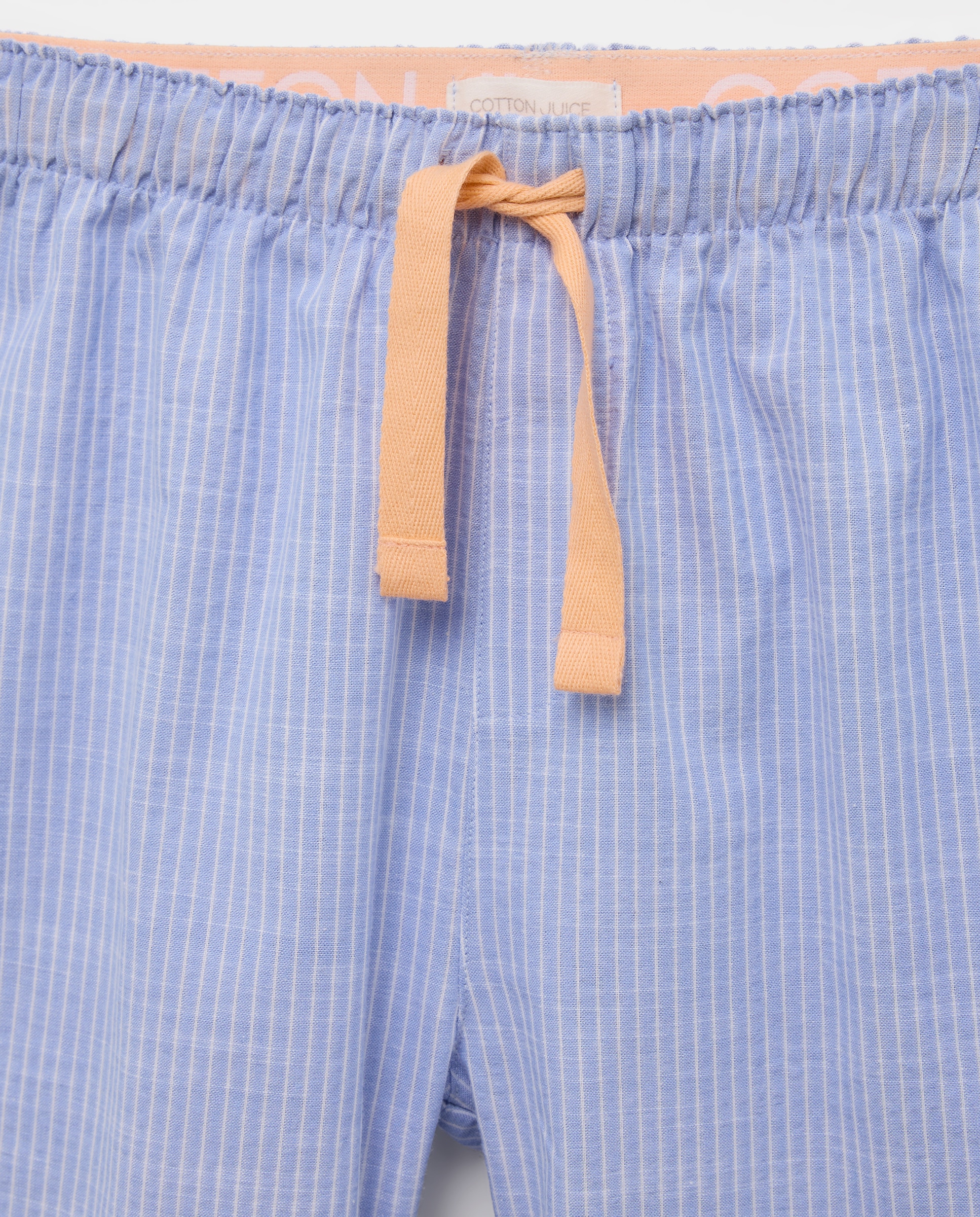 Pijama Curto em Tecido Seersucker Cotton Juice Azul-6