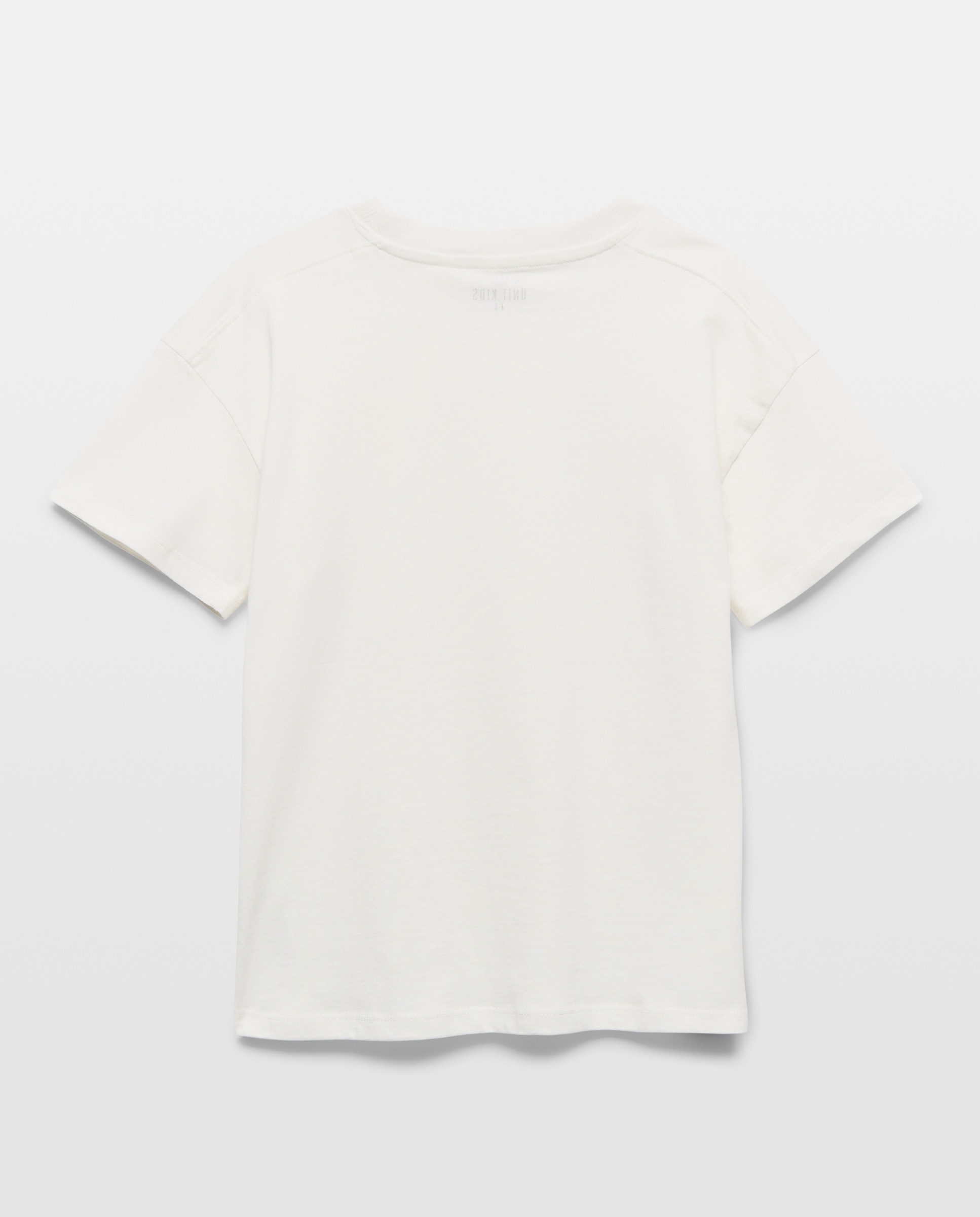 Camiseta de niño estampado fluor manga corta Blanco roto-2