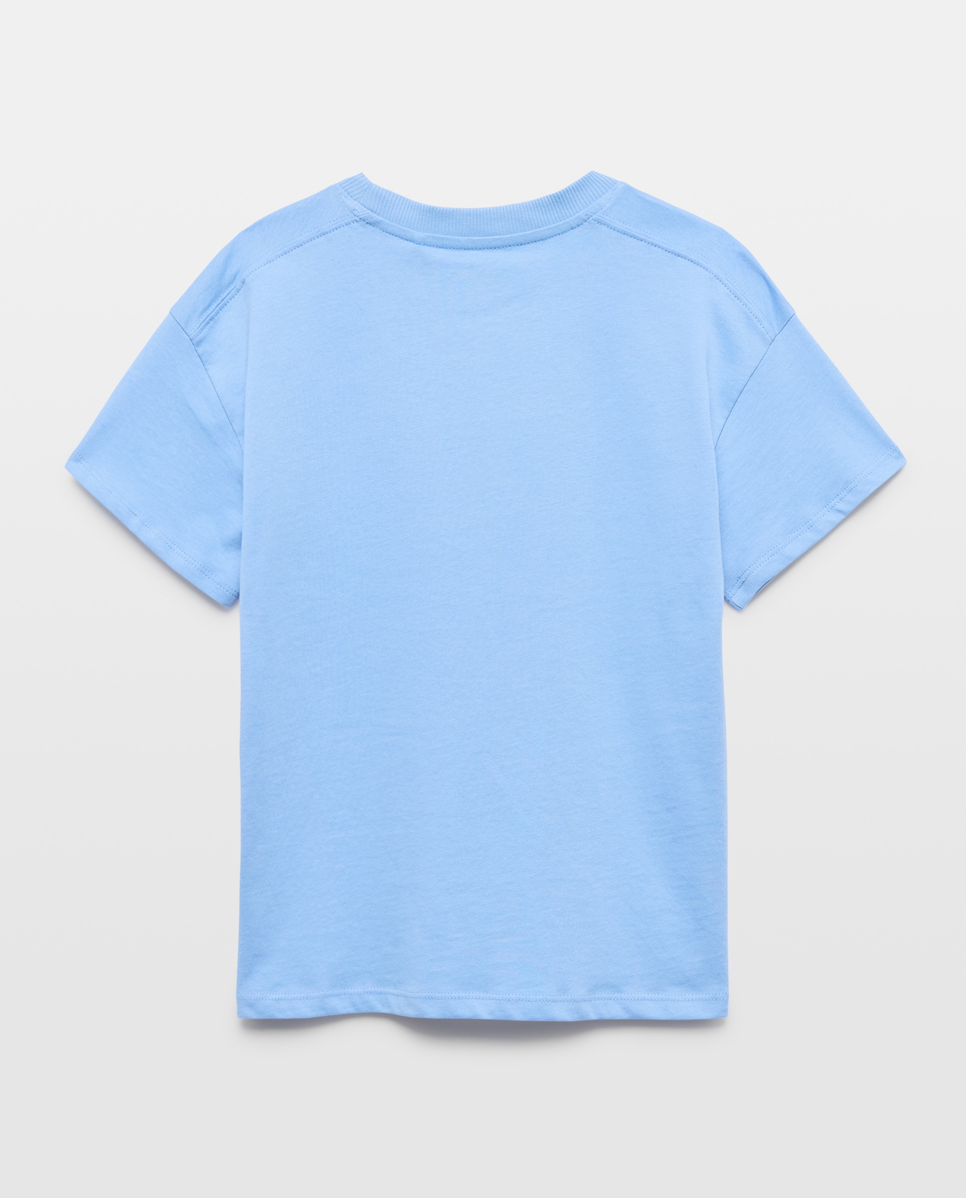 Camiseta de niño estampado fluor manga corta Azul Intenso-2