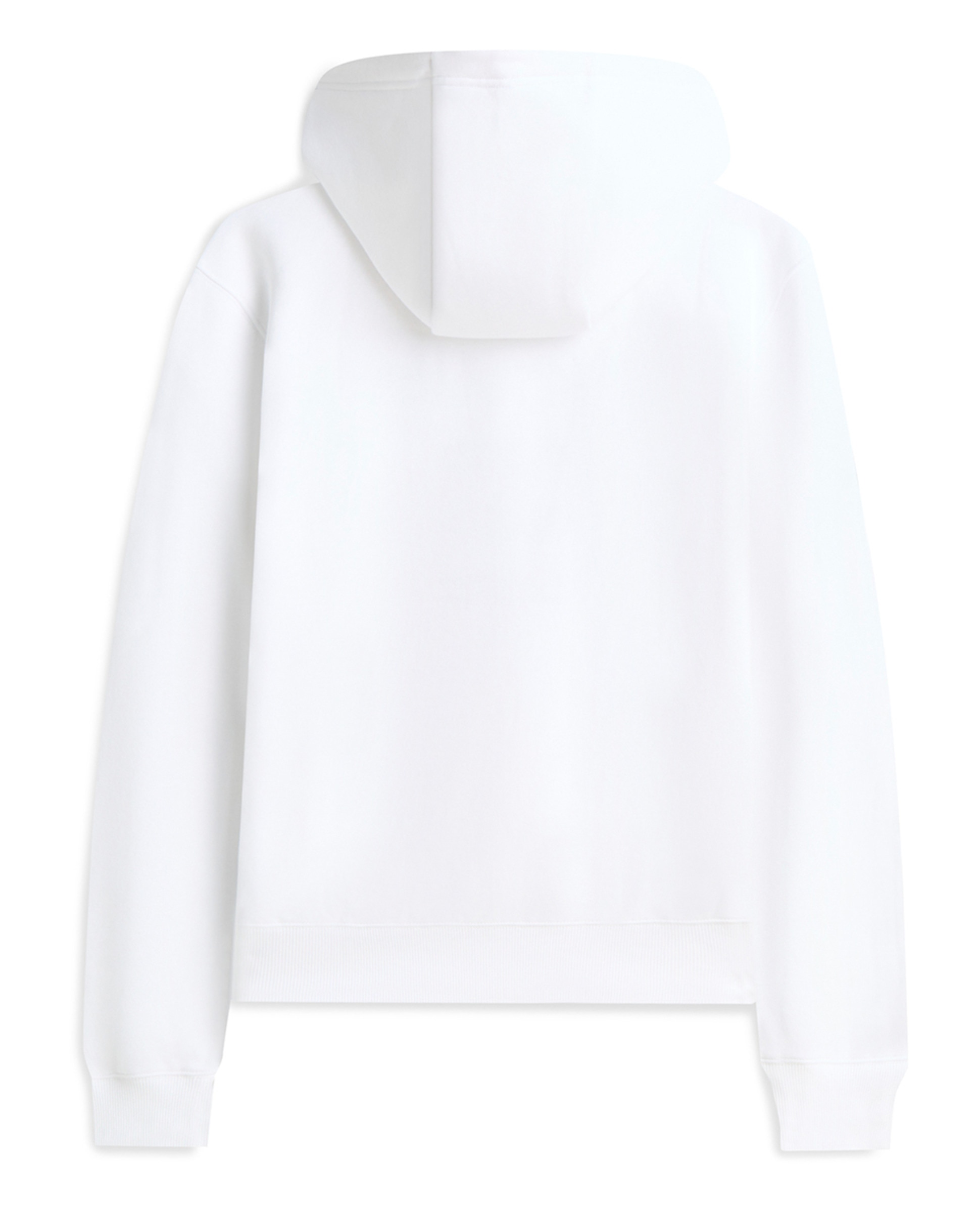 Sweatshirt com Capuz e sem Fecho de Correr Tamanhos Grandes Branco-2