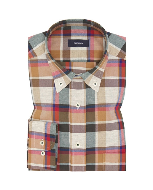 Imagem 0 de Camisa aos Quadrados com Manga Comprida