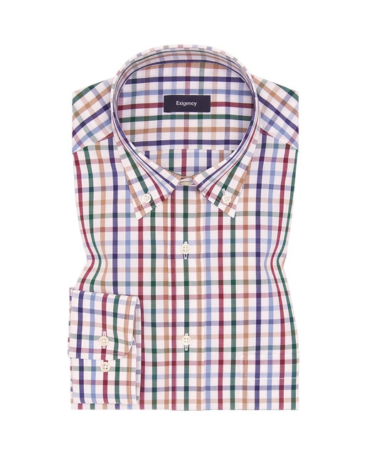 Imagem 0 de Camisa aos Quadrados com Manga Comprida