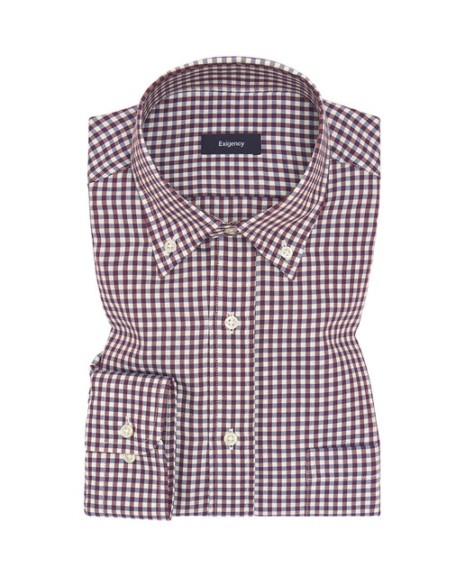 Imagem 0 de Camisa aos Quadrados com Manga Comprida