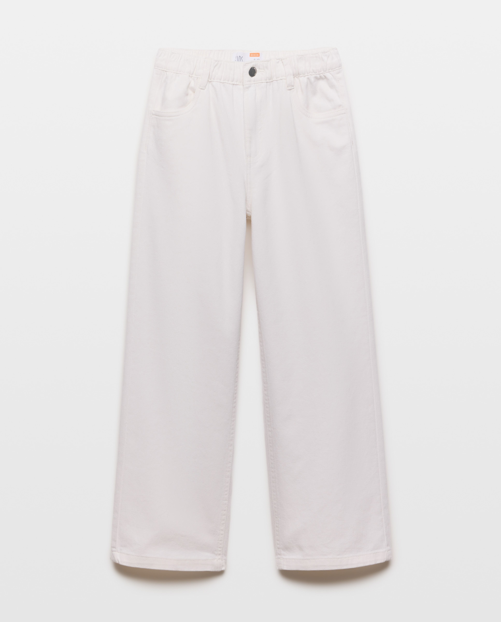 Calças de Sarja Coloridas Wide Leg Kids El Corte Inglés Branco-marfim-6