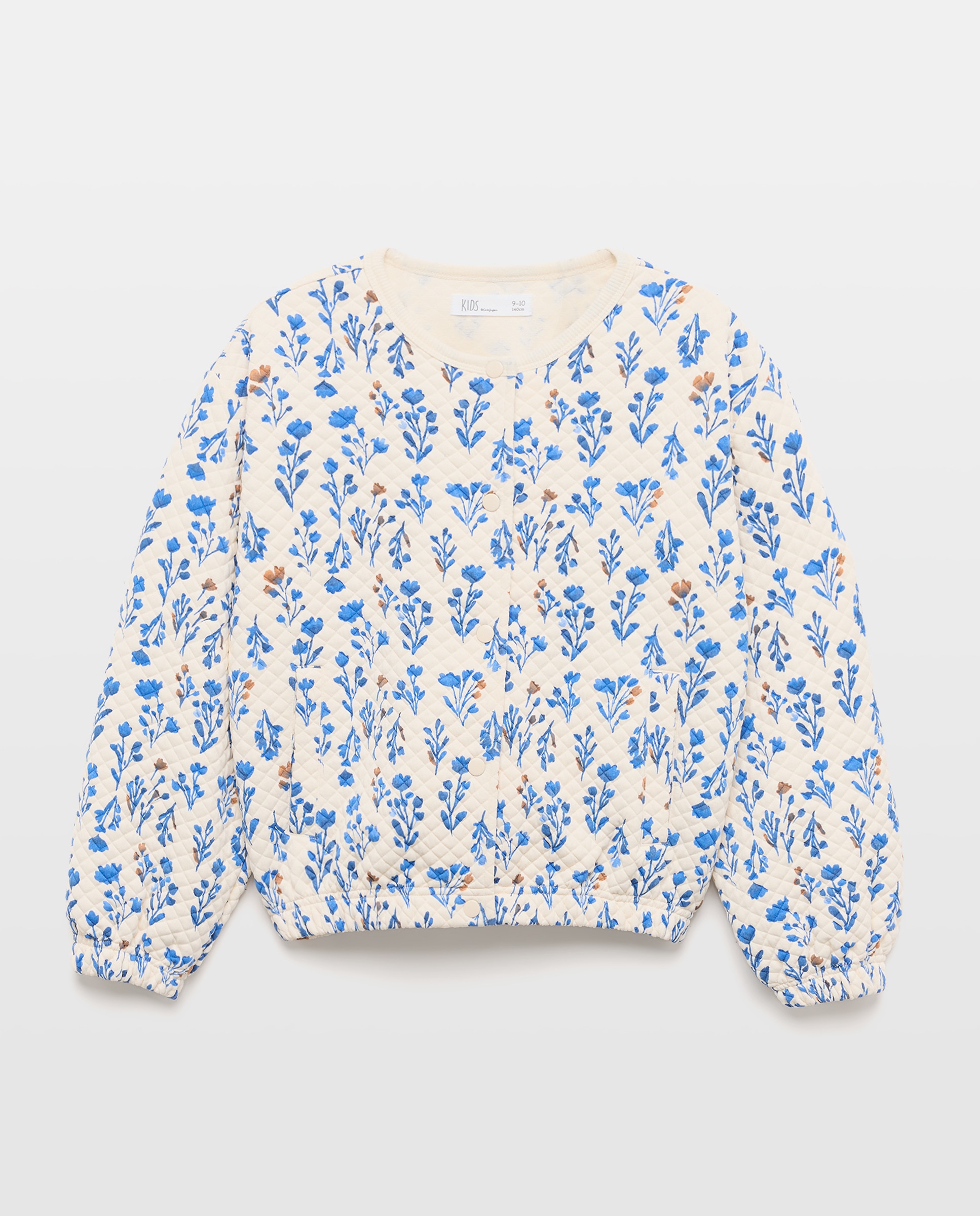 Sweatshirt Tipo Blusão Bomber Acolchoado com Estampado Branco-5