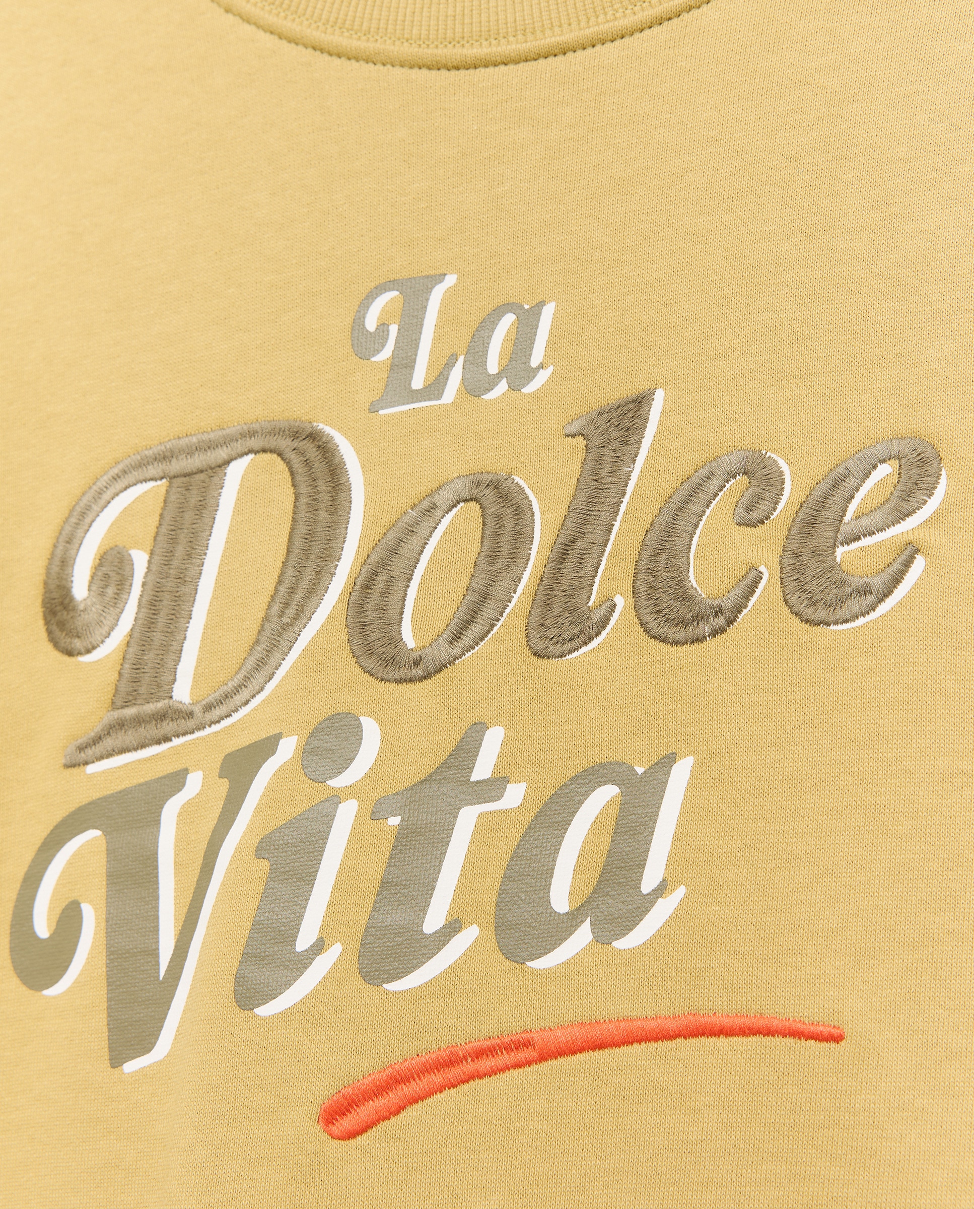 Sweatshirt Fechada com Estampado de Fantasia Amarelo-5