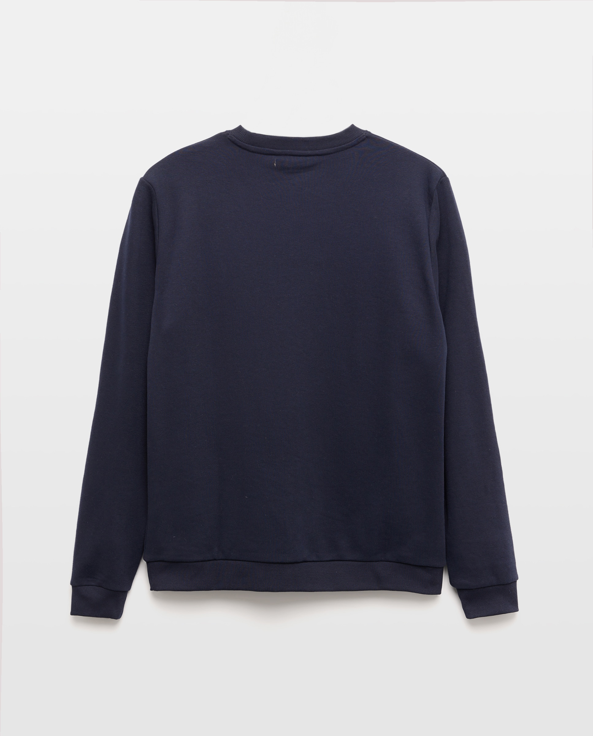 Sweatshirt de Decote Redondo com Logótipo Bordado Azul-marinho-4