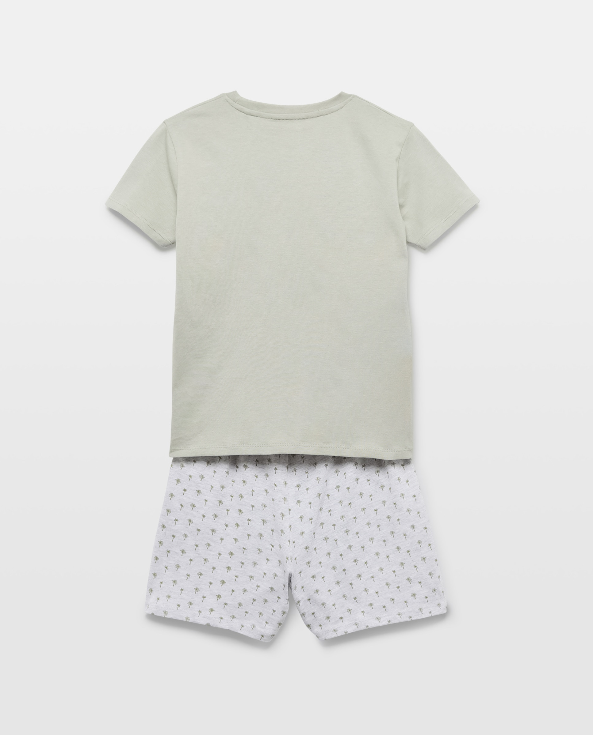 Pijama de niño estampado corto Verde-2