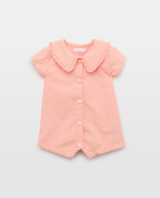 Imagen 0 de Pijama de bebé voile corto de cuadros