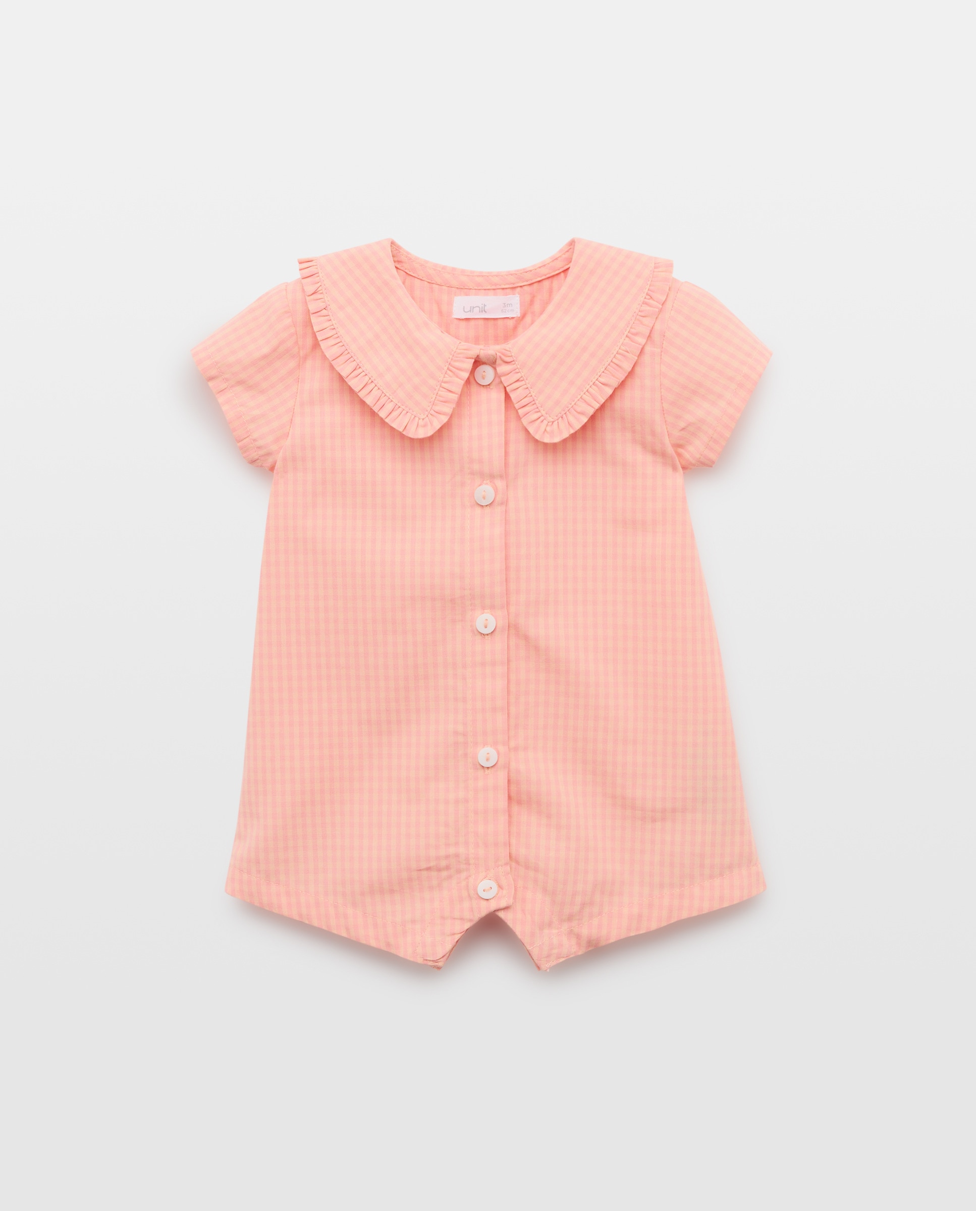 Imagen 0 de Pijama de bebé voile corto de cuadros