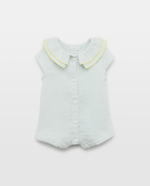 Imagen 0 de Pijama de bebé de gasa corto cuello doble