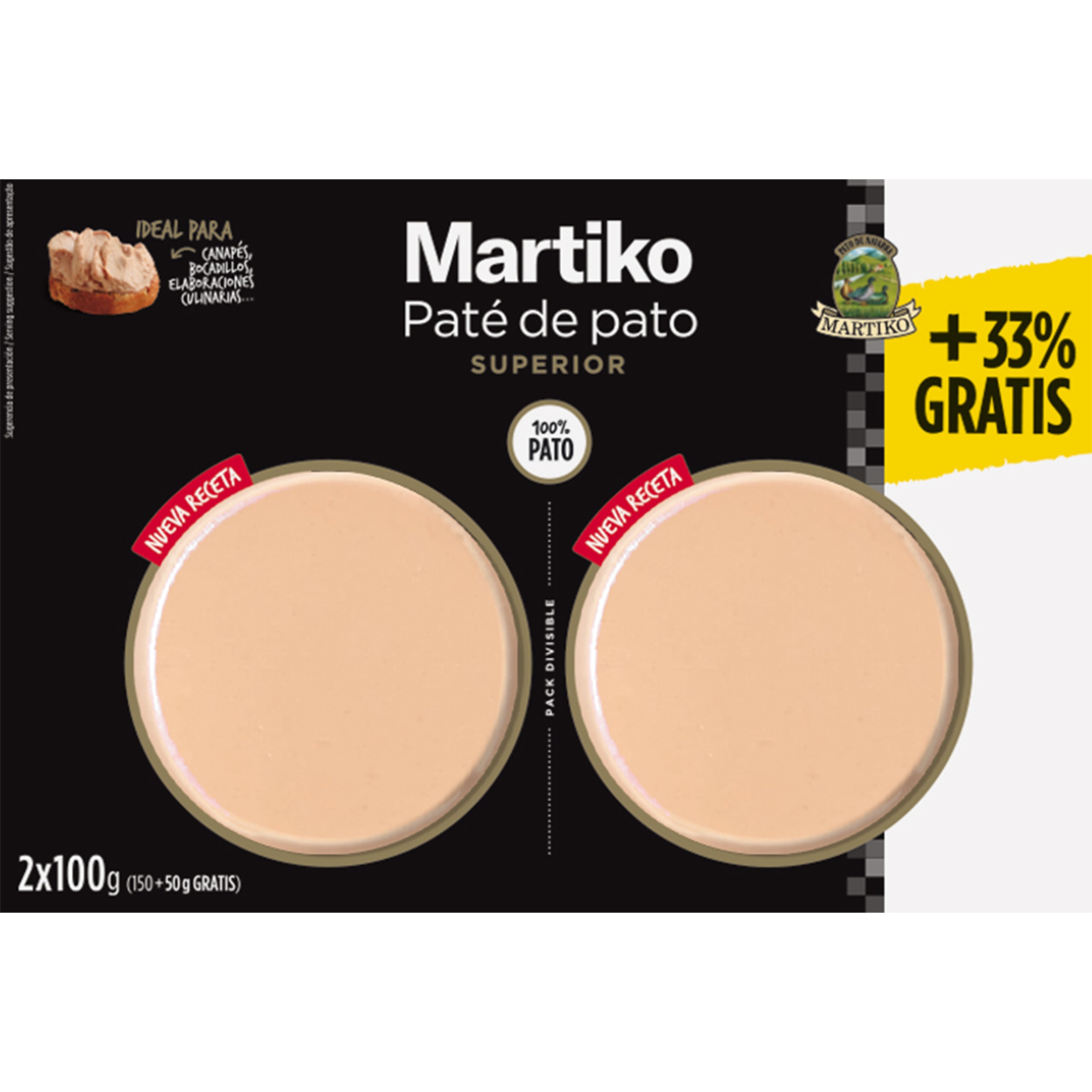 Paté de Pato 2 x 75 g unidade 150 g