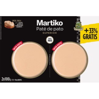 Paté de Pato 2 x 75 g unidade 150 g - Martiko