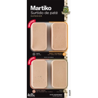 Sortido de Paté Superior Pack 4 embalagem 140 g - Martiko