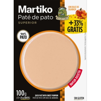 Paté de Pato Superior com Doce de Abóbora embalagem 75 g - Martiko