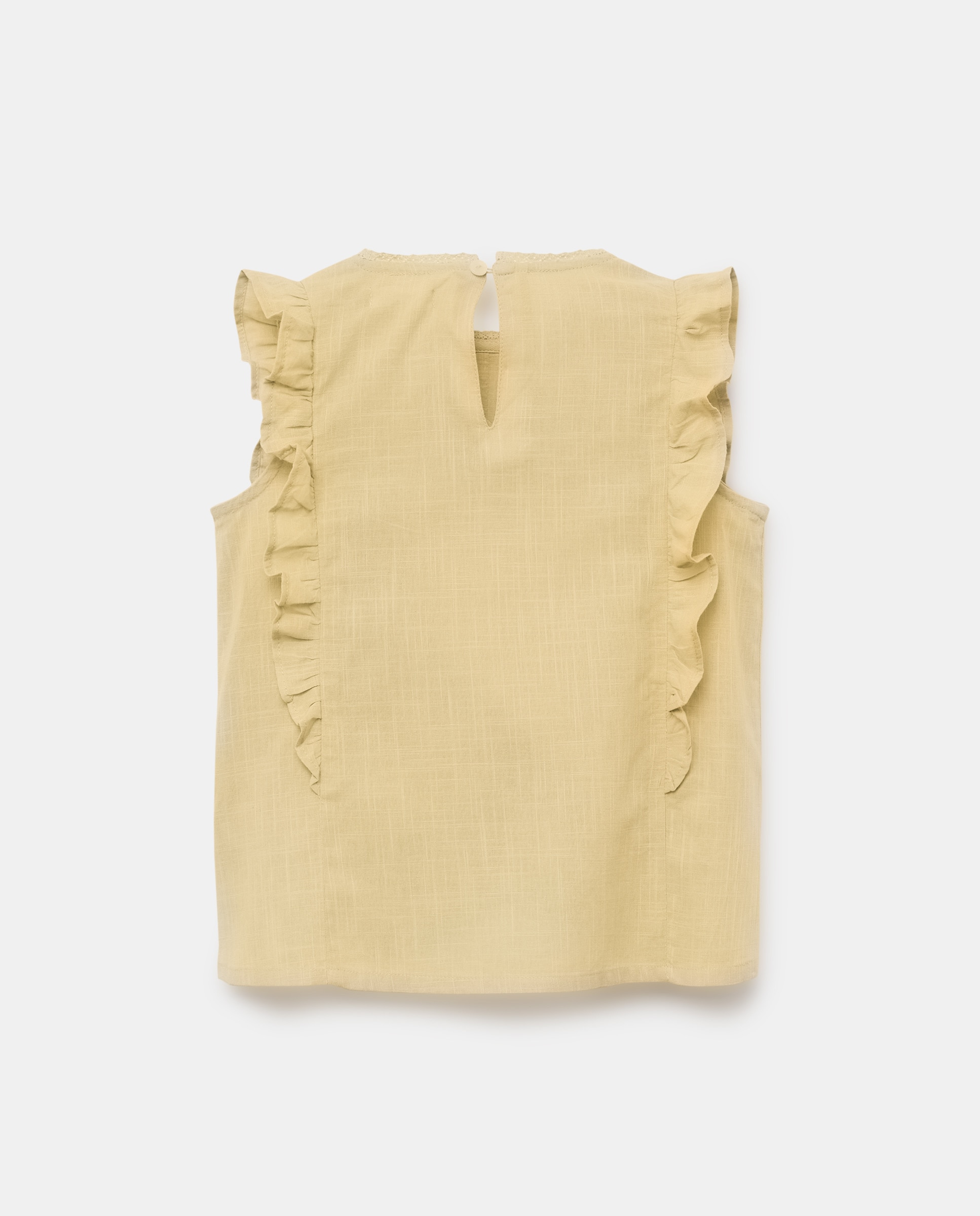 Blusa niña con jaretas 560 Oliva-2
