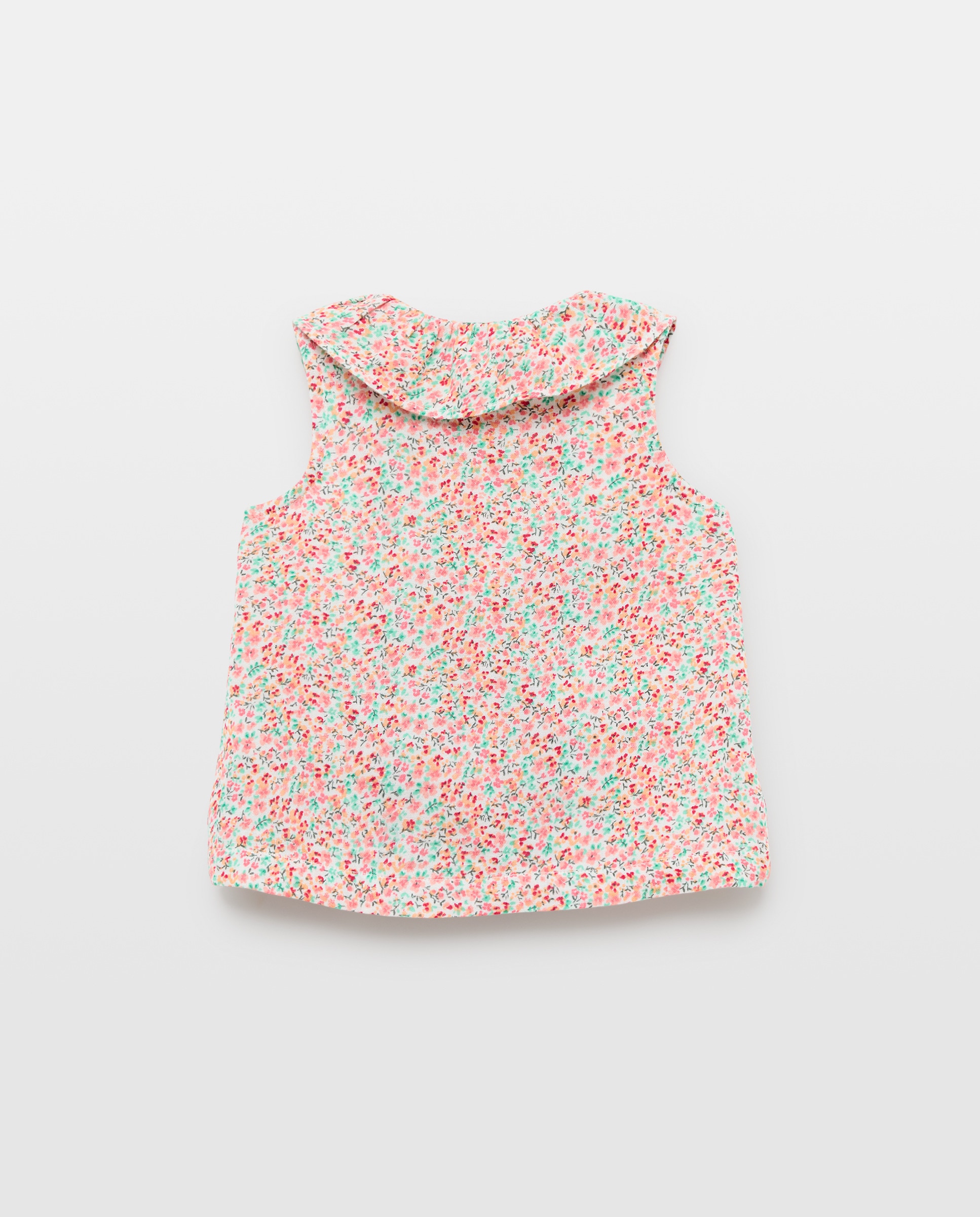 Blusa bebé niña de lino set Blanco roto-2