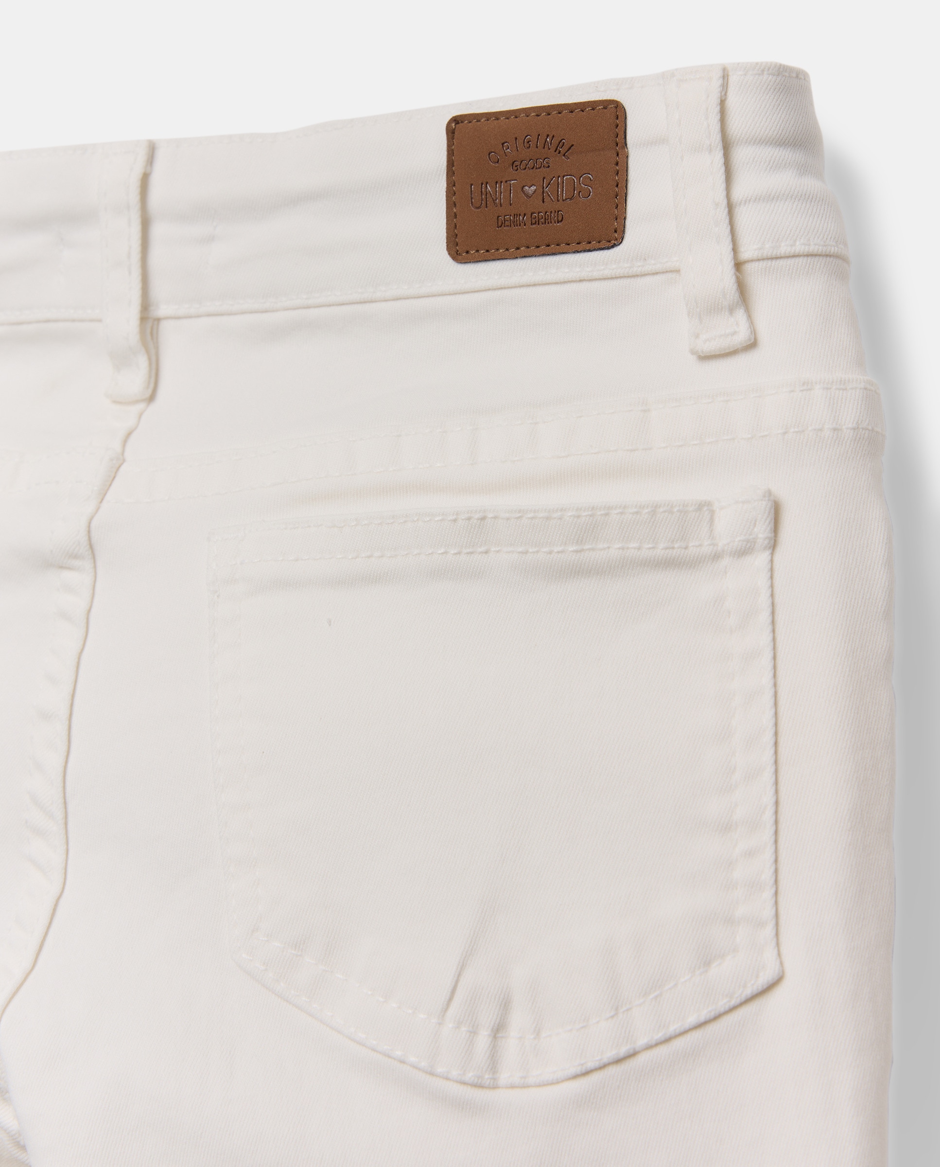 Pantalón niña flare blanco 120 Crudo-3