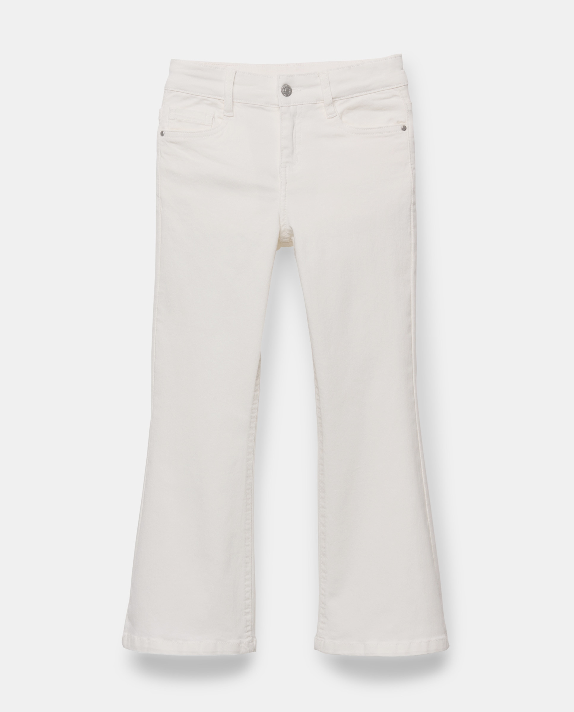 Pantalón niña flare blanco 120 Crudo-1