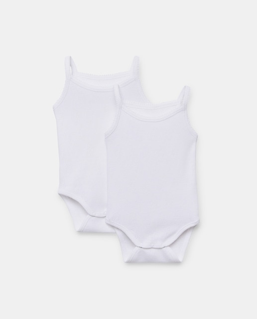 Imagem 0 de Pack de 2 Bodies Rendilhados de Bebé com Alças