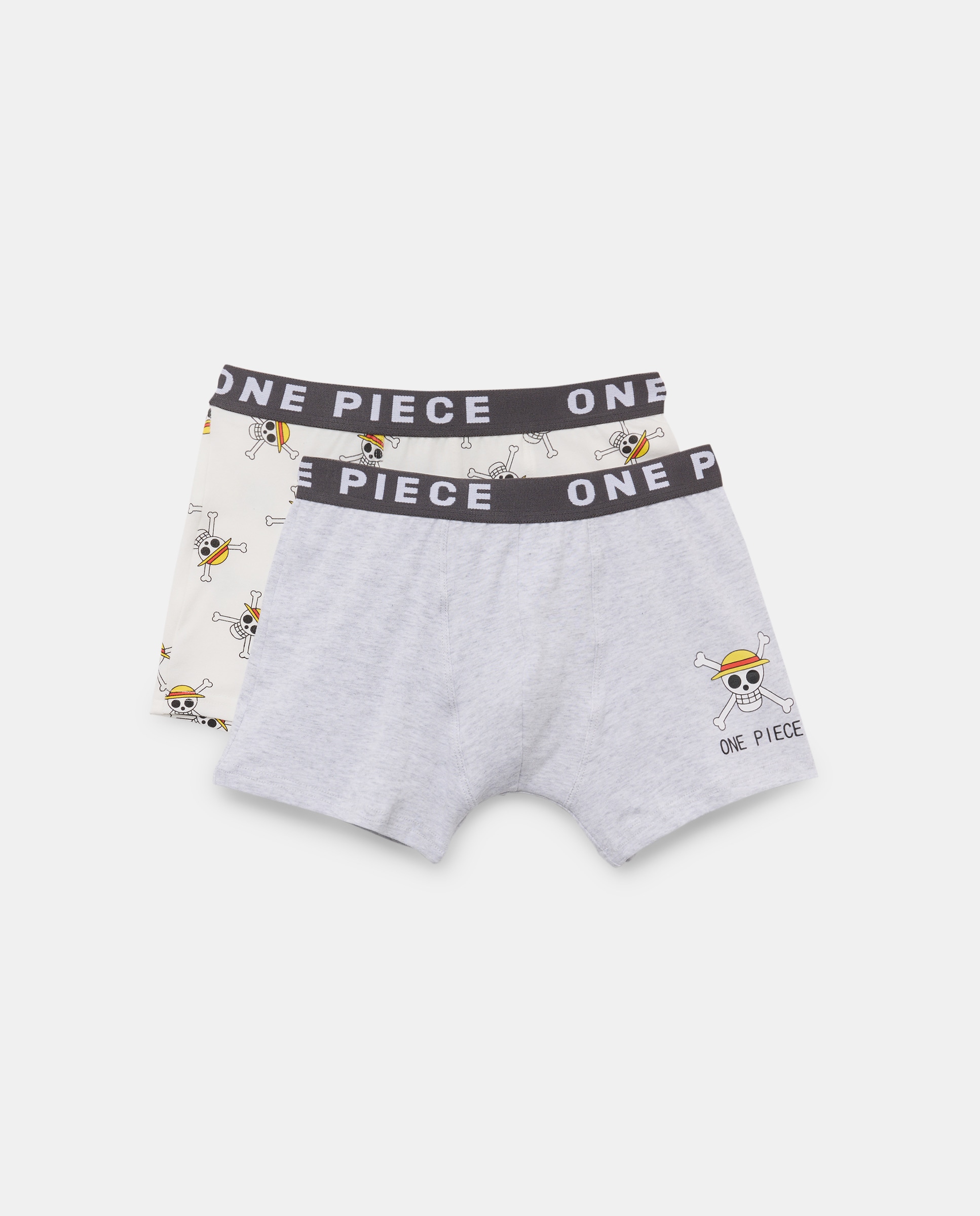 Pack de Dois Boxers One Piece Cinzento-1