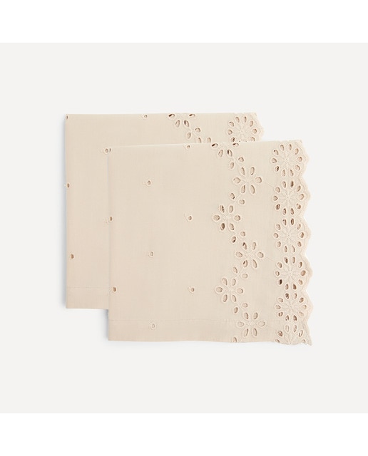 Imagen 0 de Set 2 servilletas algodón Schiffli El Corte Inglés